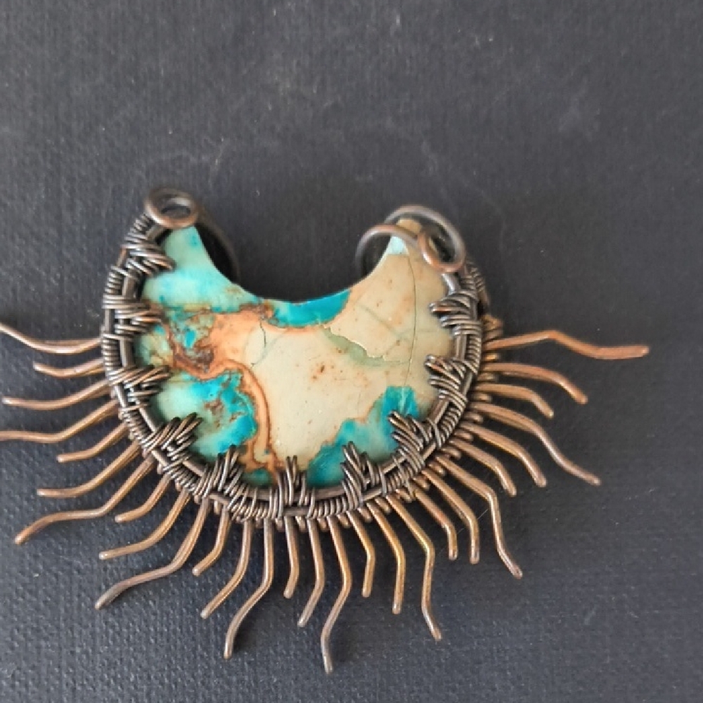 Imperial Jasper Moon Pendant